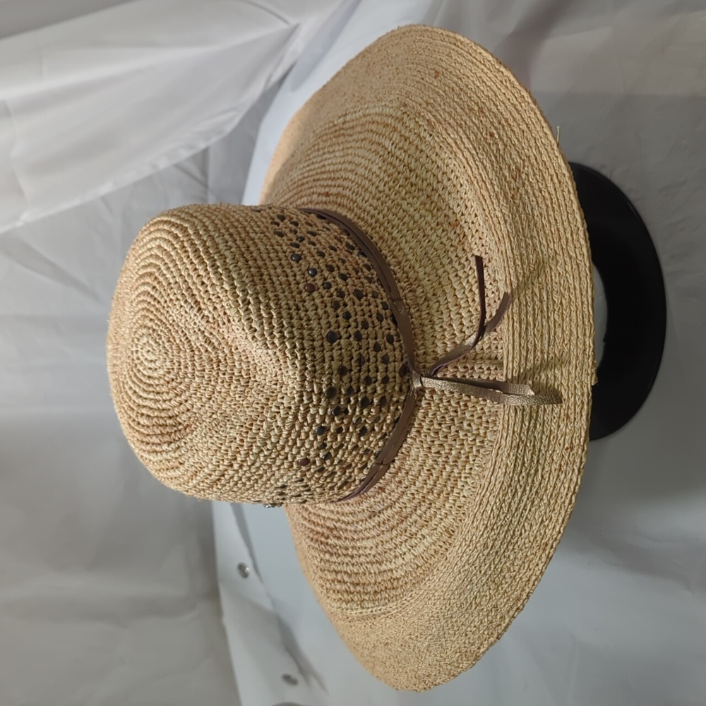 Flora Bella wide brim women straw sun hat - Picture 3 of 9